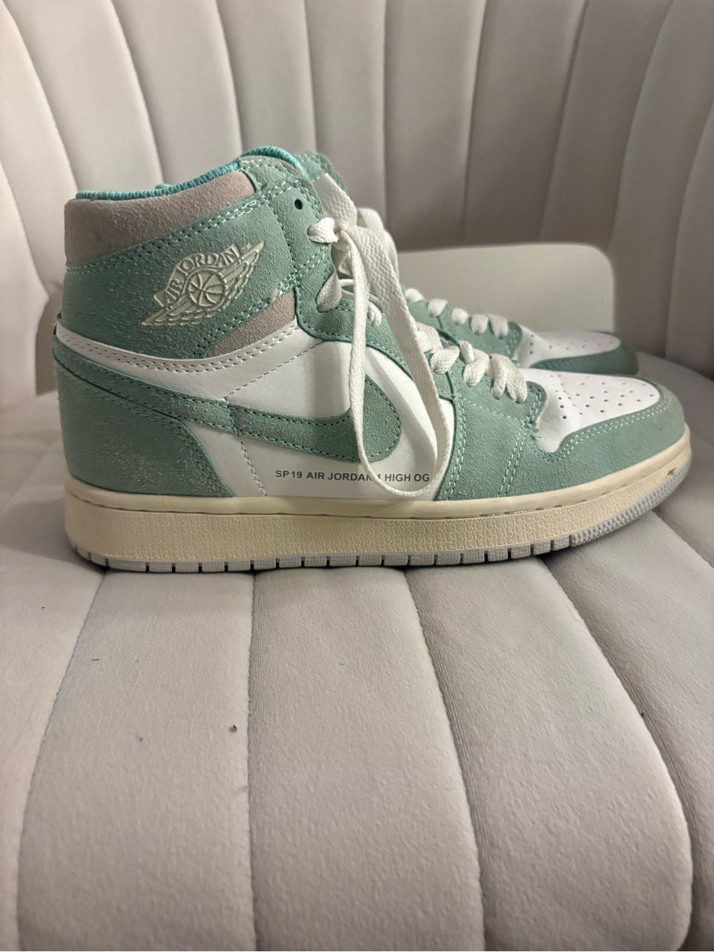 Jordan Air Jordan 1 High OG White and Mint Green Sneakers